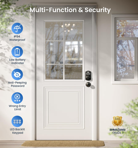Veise IP54 waterproof design ensures outdoor durability against weather and dust.