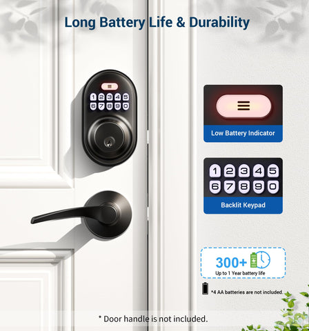 Veise Keyless Entry battery indicator signals long-life power and alerts