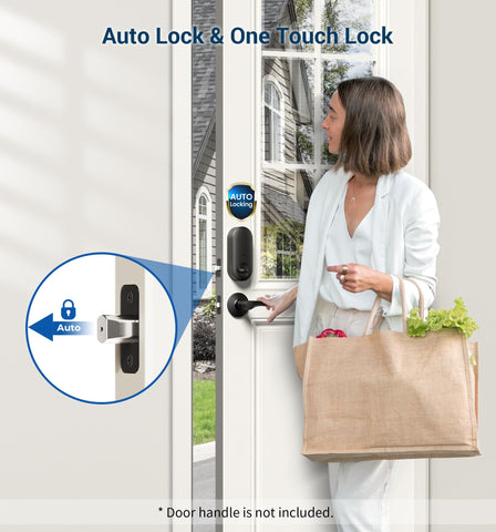 Veise auto-lock action demonstrates automatic door security after closing.