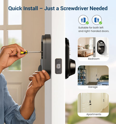 Veise Keyless Entry easy installation with screwdriver-only setup and included hardware