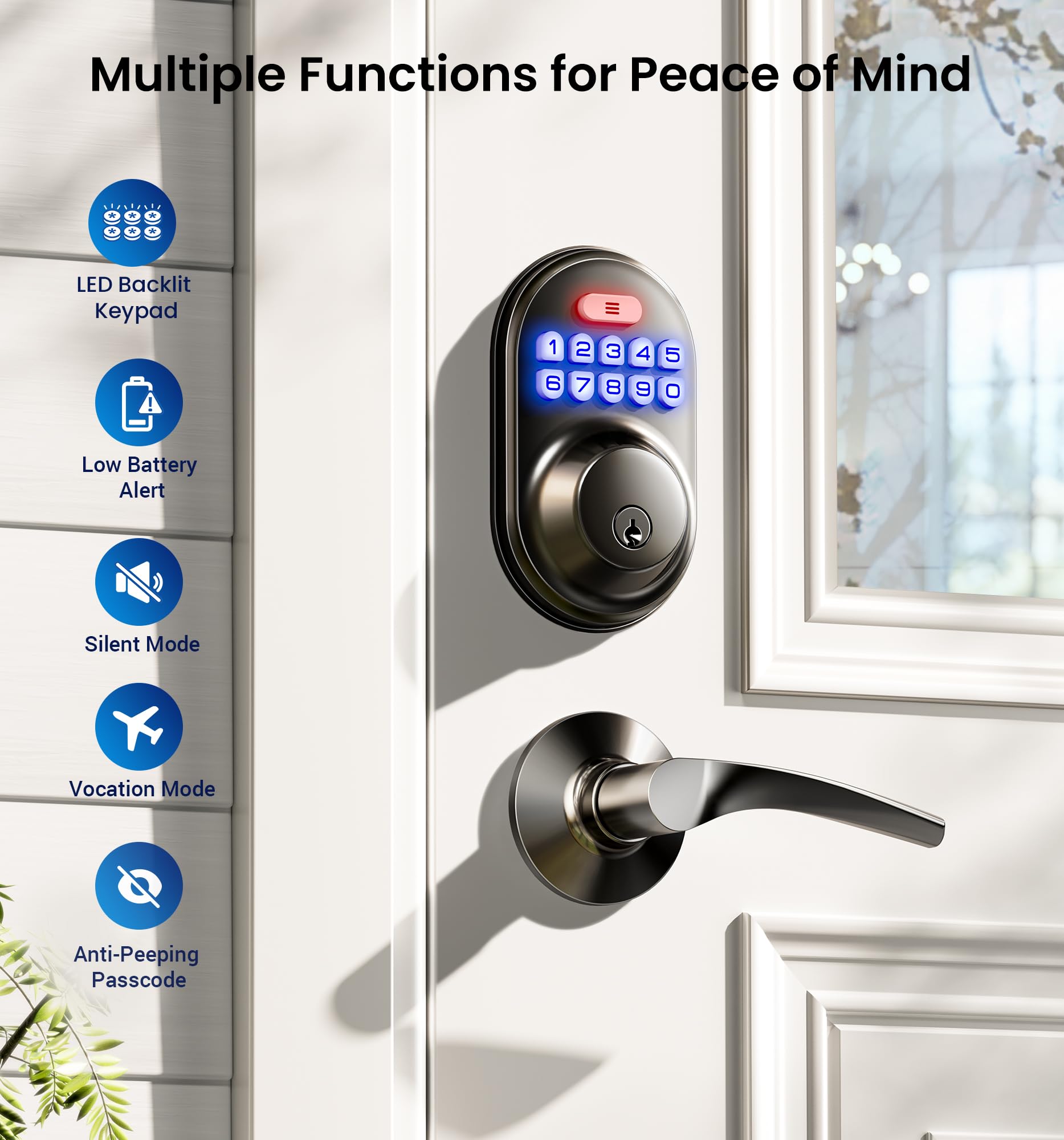 Veise auto-lock demonstration quickly secures the door.