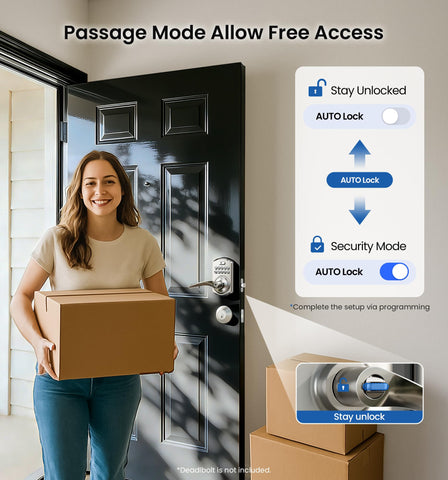 Veise keypad supports 21 user codes and unlimited one-time codes for guests.