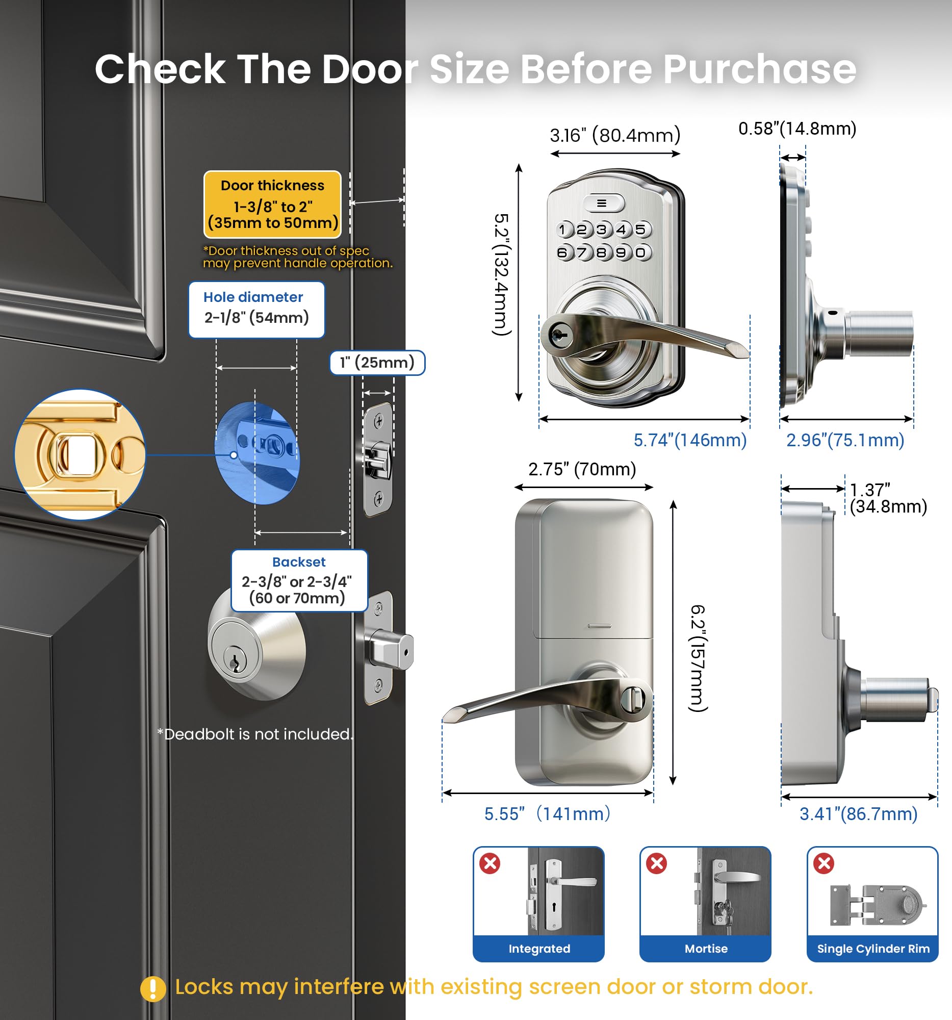 Veise lock features IP55 weather resistance for outdoor durability.