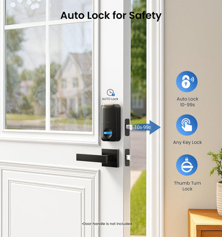Veise KS02A auto-lock feature engaging on the door.