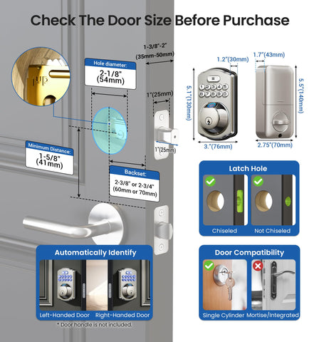 Veise KS02A easy installation with left/right-handed auto-detection.