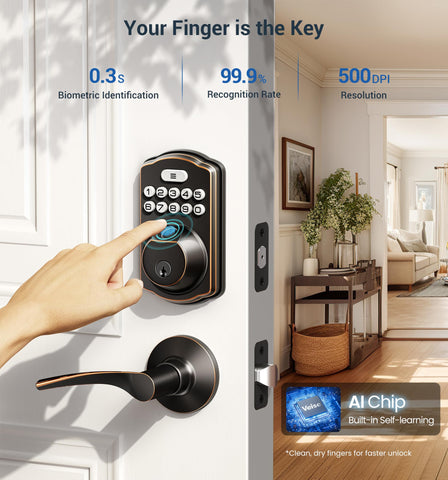 Veise lever handles assembly demonstrating comfortable, secure entry.