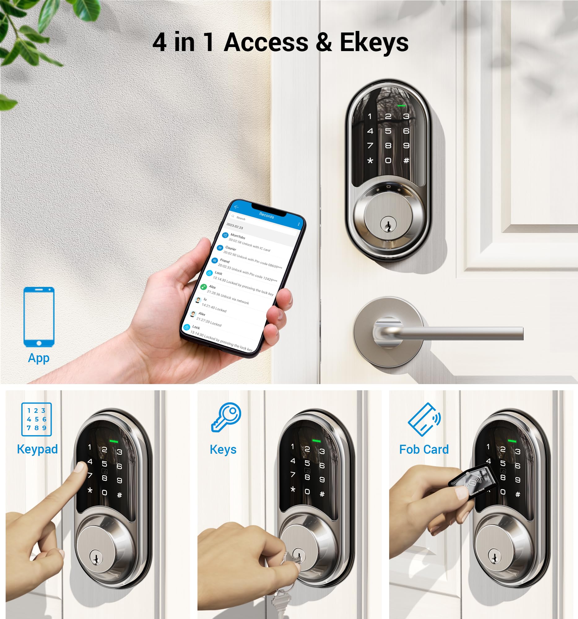 Veise RZ06 touchscreen keypad close-up for fast, convenient keyless access