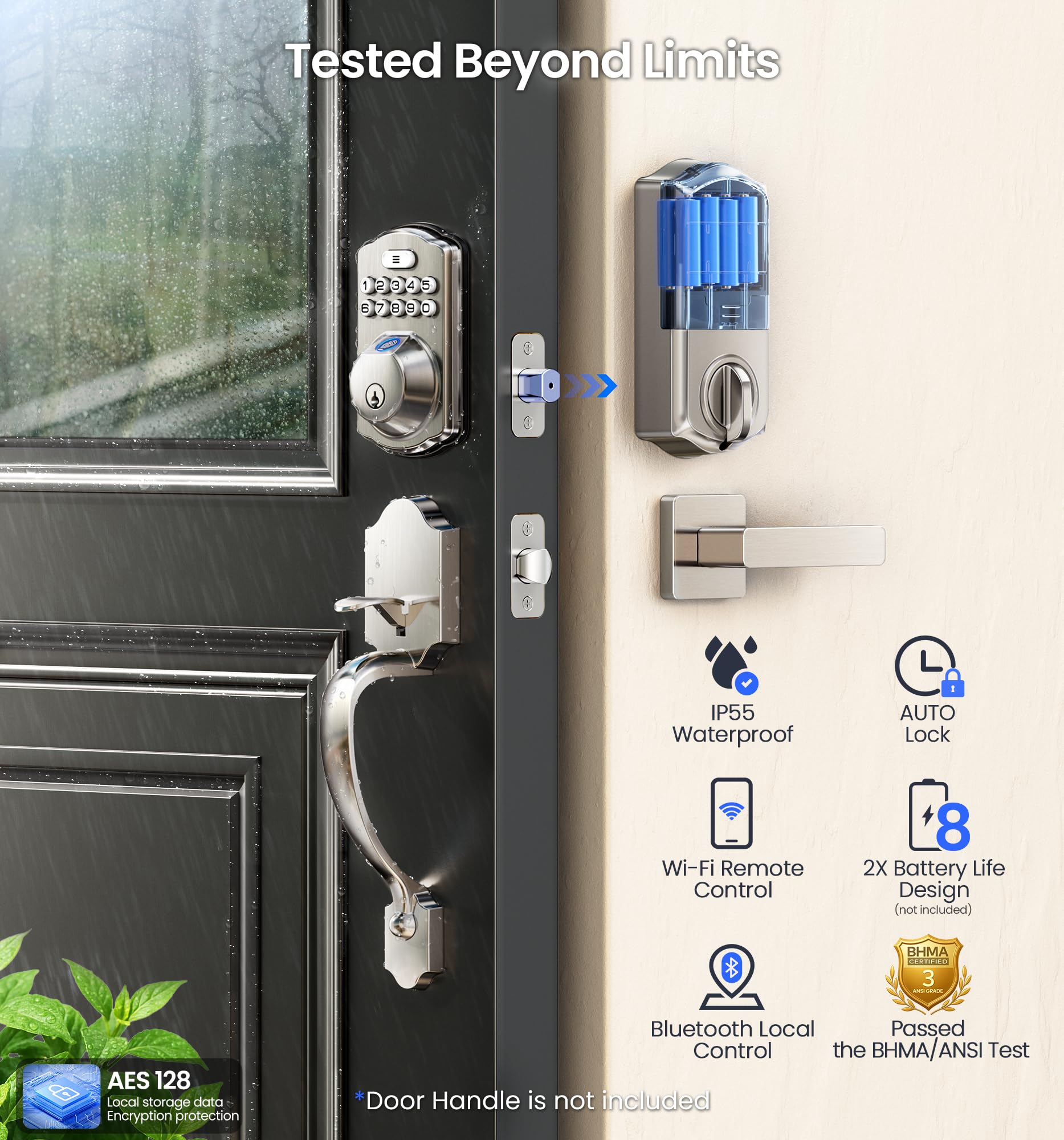 Veise VE012W anti-peeping codes help prevent password leakage during entry