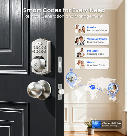 User-friendly passcode management interface for VE012W-K