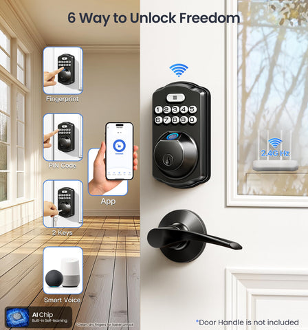 Veise VE012W keypad closeup showing convenient keyless entry options