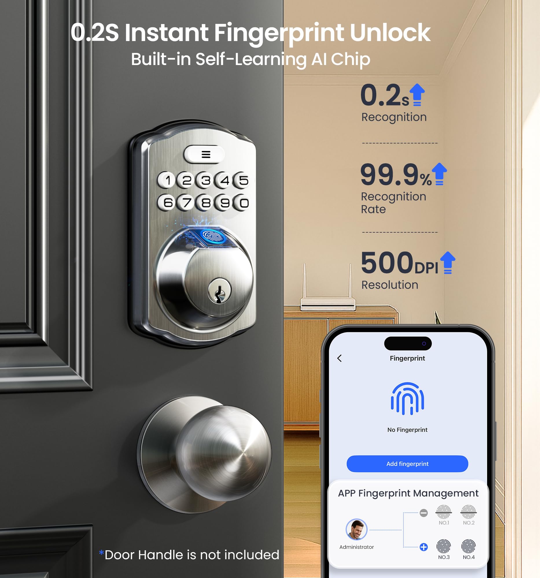 Veise VE012W real-time alerts notify you when doors lock or unlock