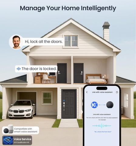 Veise VE012W compatible with Alexa and Google Assistant for hands-free control