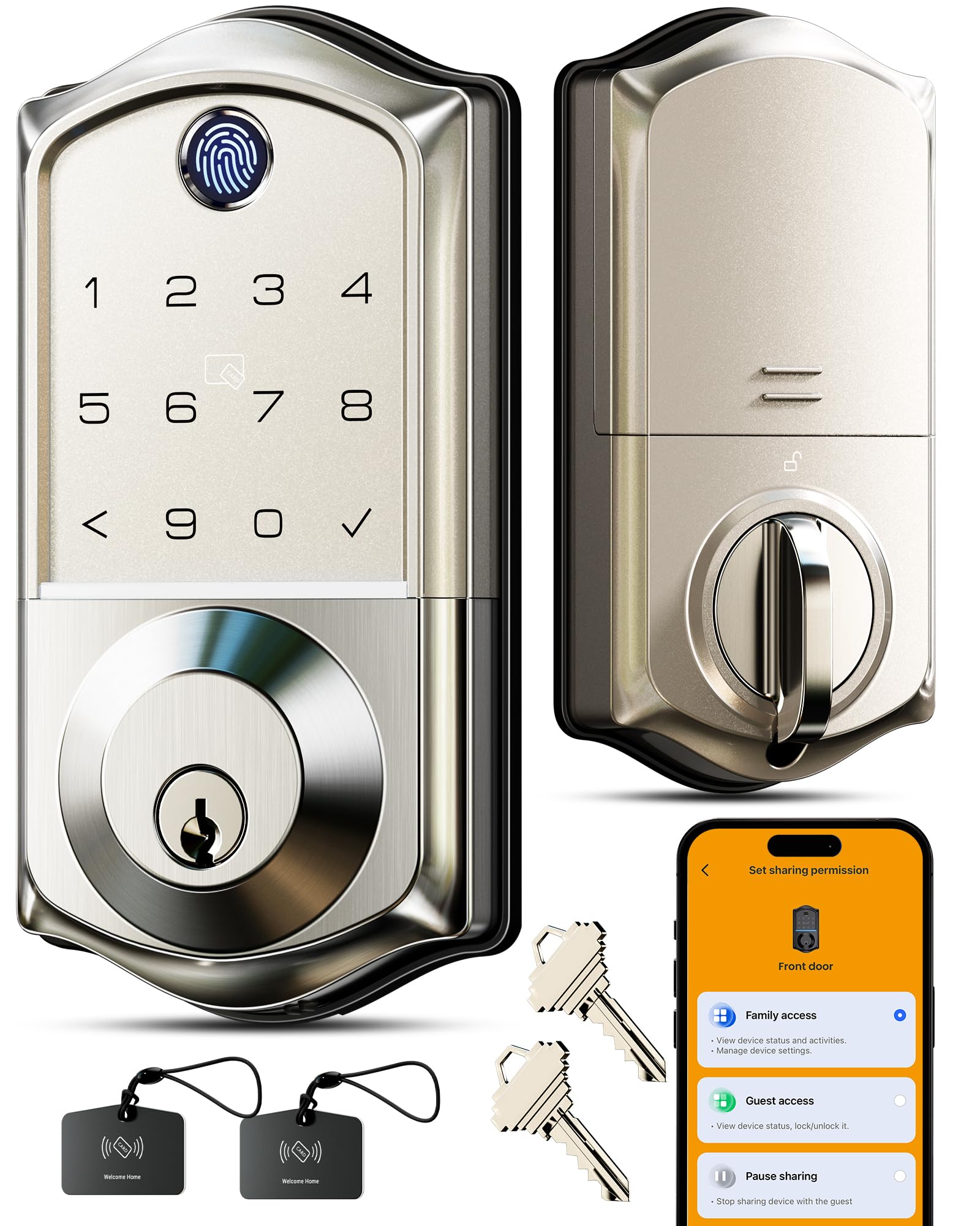 Veise VE017 fingerprint sensor close-up for fast, secure entry