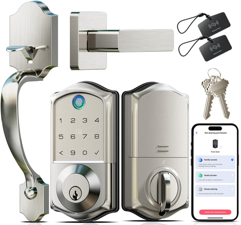 Veise VE017-H front door lock with fingerprint reader for fast entry