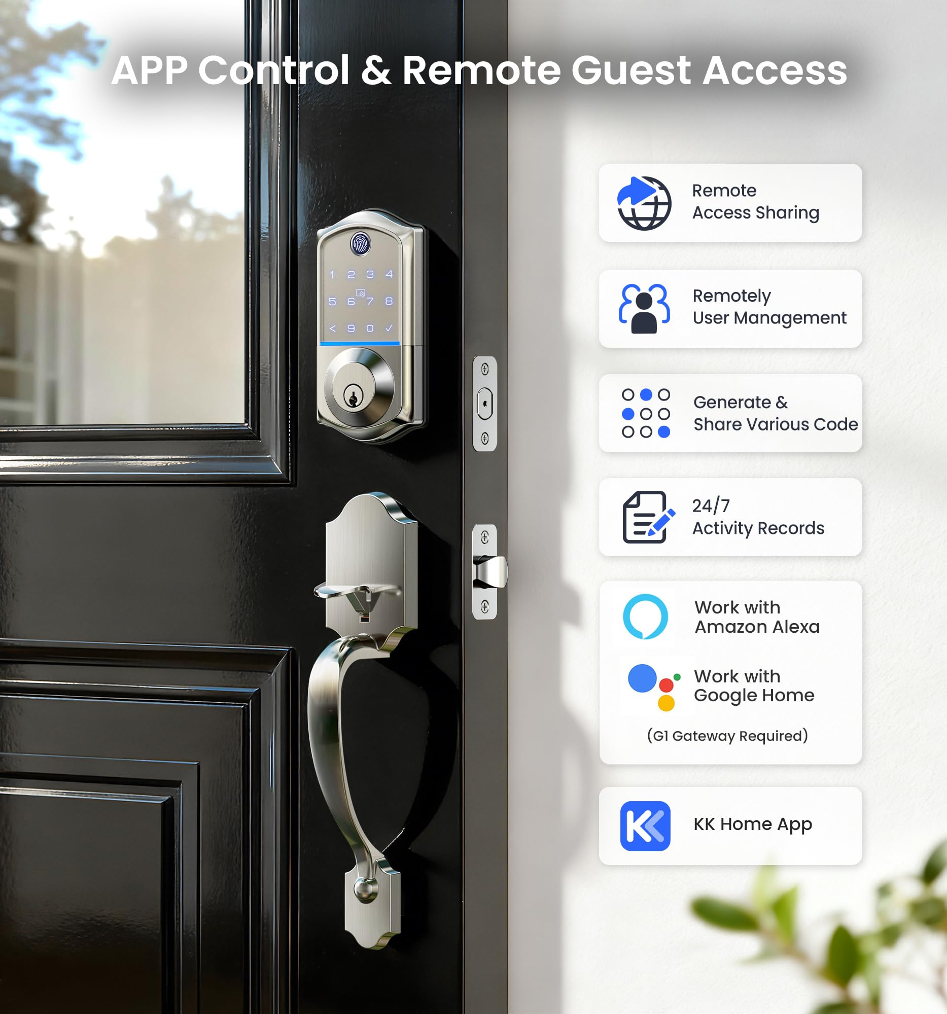 Veise VE017-H touchscreen keypad for convenient keyless access