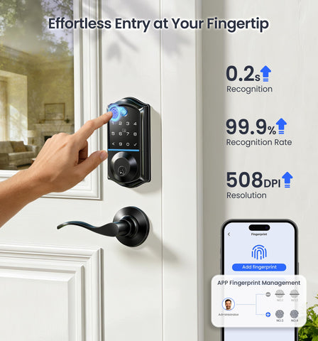 Veise VE017-L auto-lock function secures the door after entry automatically.
