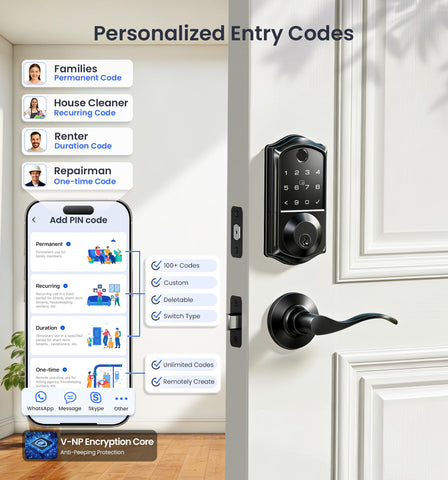 Veise VE017-L lever-handle front door design for enhanced entry and style.
