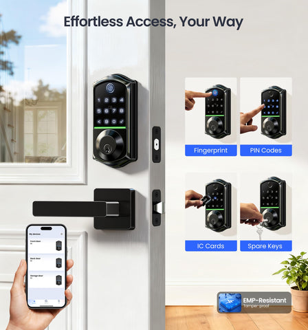 Veise VE017-B app control interface for remote door access management.
