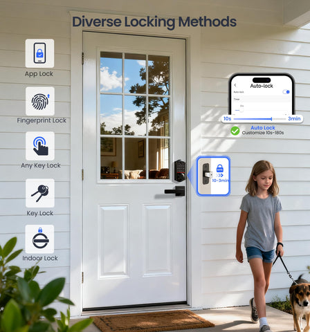 Veise VE017-B electronic keypad supports convenient PIN access.