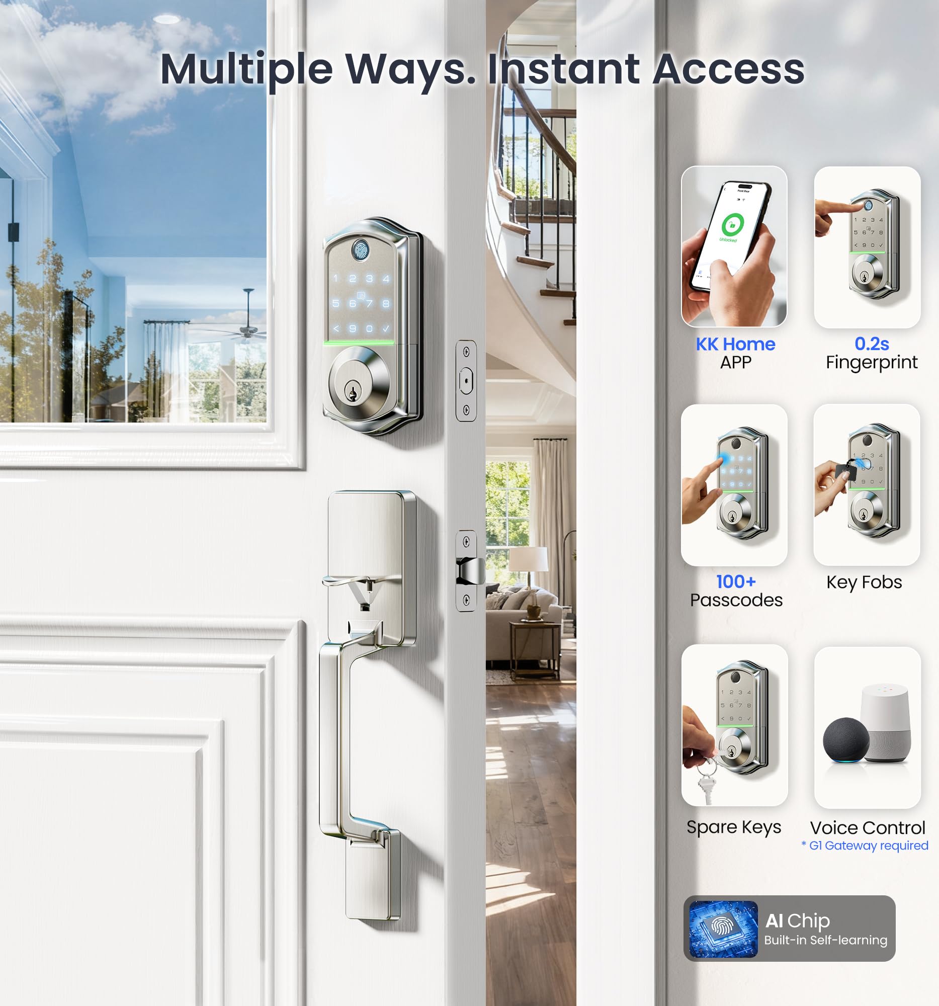 Veise VE017-D app control interface for remote property access management.