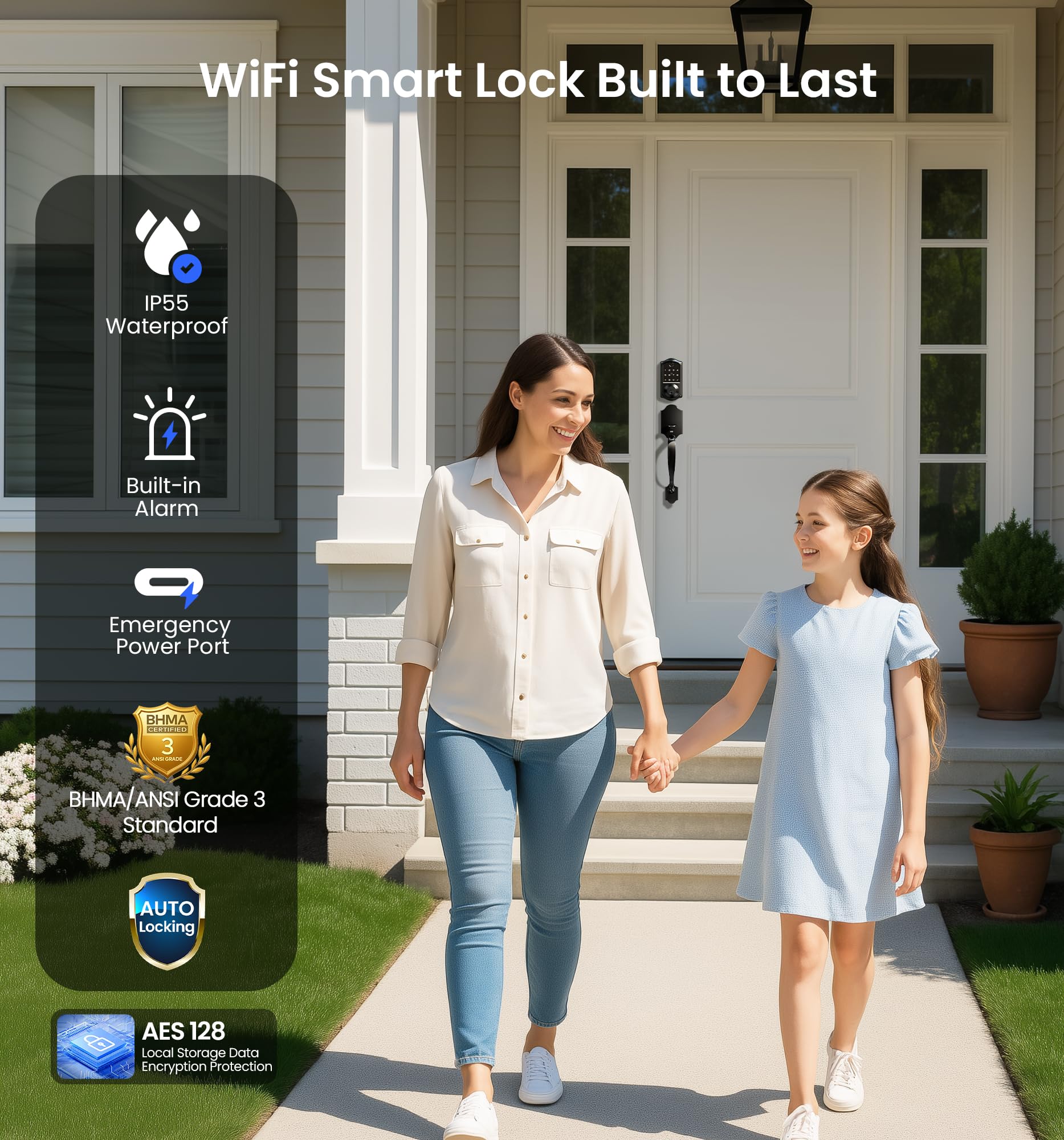 Veise VE017G-H app control shows remote lock/unlock from anywhere.
