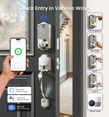 Veise VE017G-H lock with handle assembly enabling smooth installation