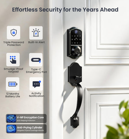 Veise VE017-H anti-peeping passcode protects PIN entry
