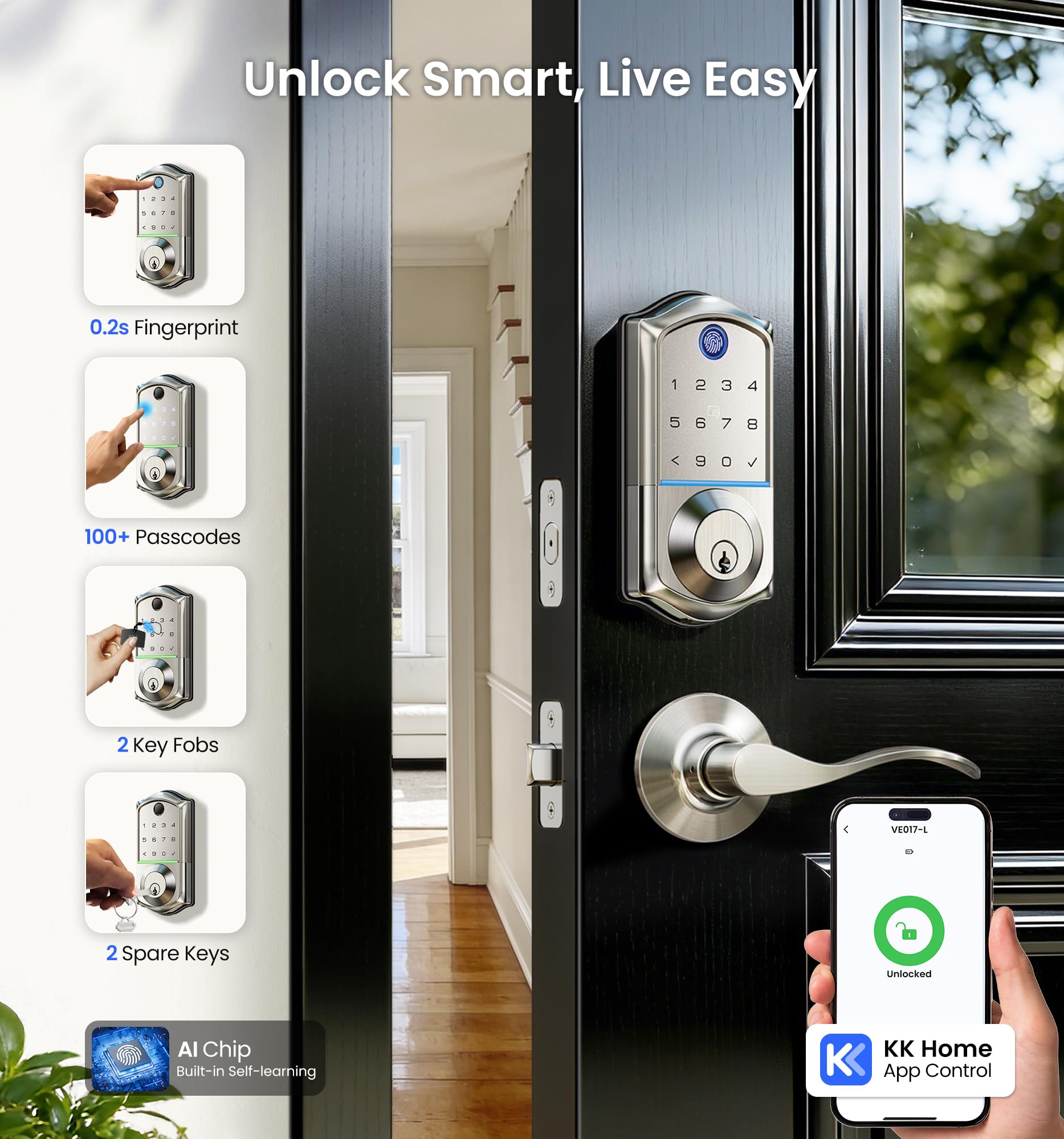Veise VE017-L app control interface shown for remote management