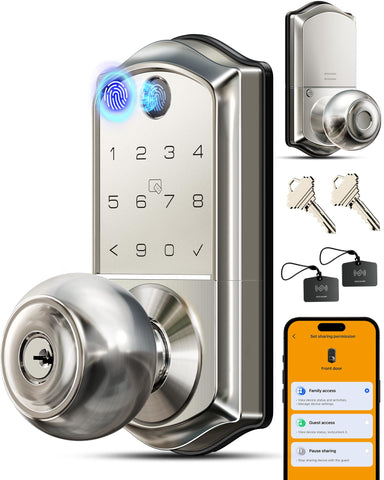 Veise VE018 fingerprint unlock for quick, keyless entry at home.