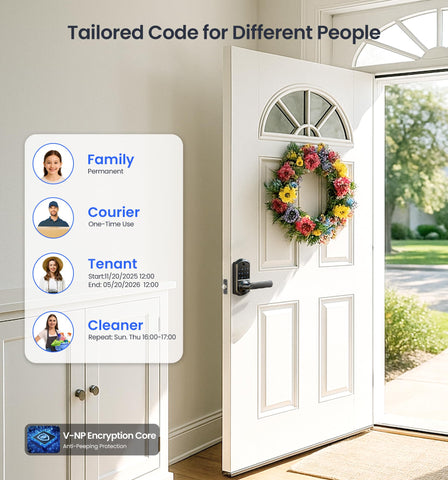 Veise VE019 remote grant interface enabling time-bound guest codes