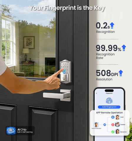 Veise VE027-L app notifications show door activity and access logs
