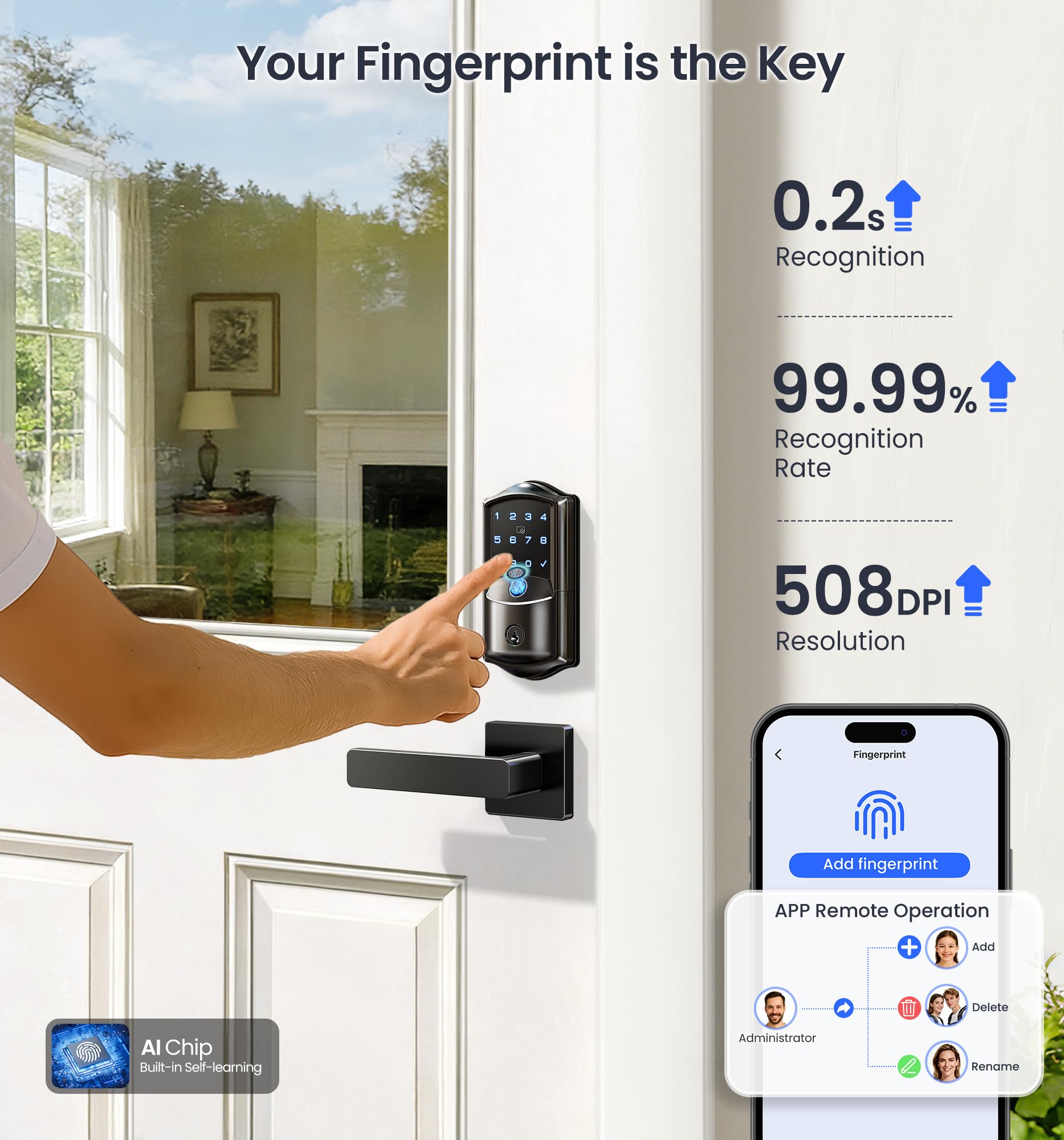 Veise VE027-L auto-lock mode for enhanced door security