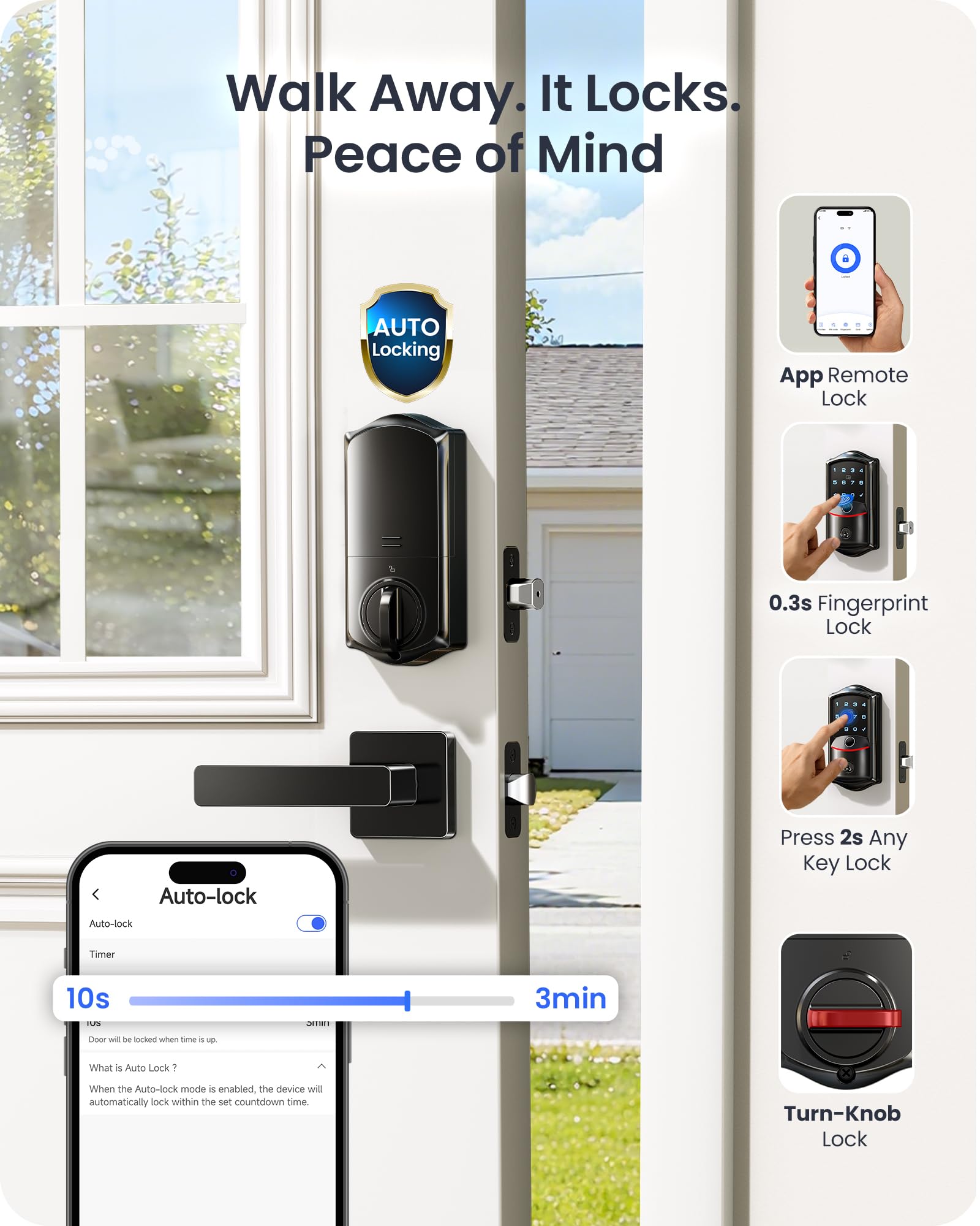 Veise VE027-H anti-peeping keypad protects code visibility