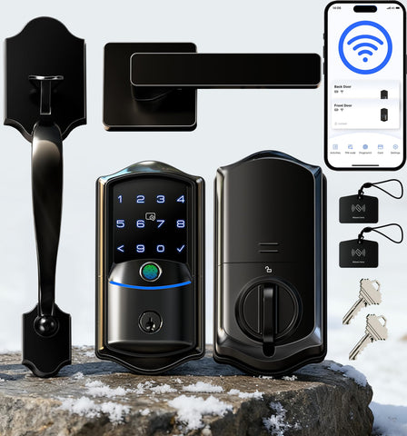 Veise VE027-H built-in Wi-Fi fingerprint deadbolt for instant remote access and status alerts