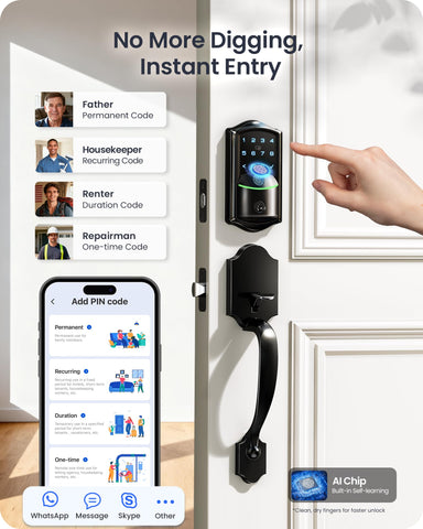 Veise VE027-H 0.2-second fingerprint unlock for fast entry
