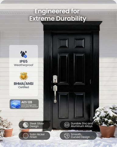 Veise VE027-H long battery life with alerts avoids lockouts.