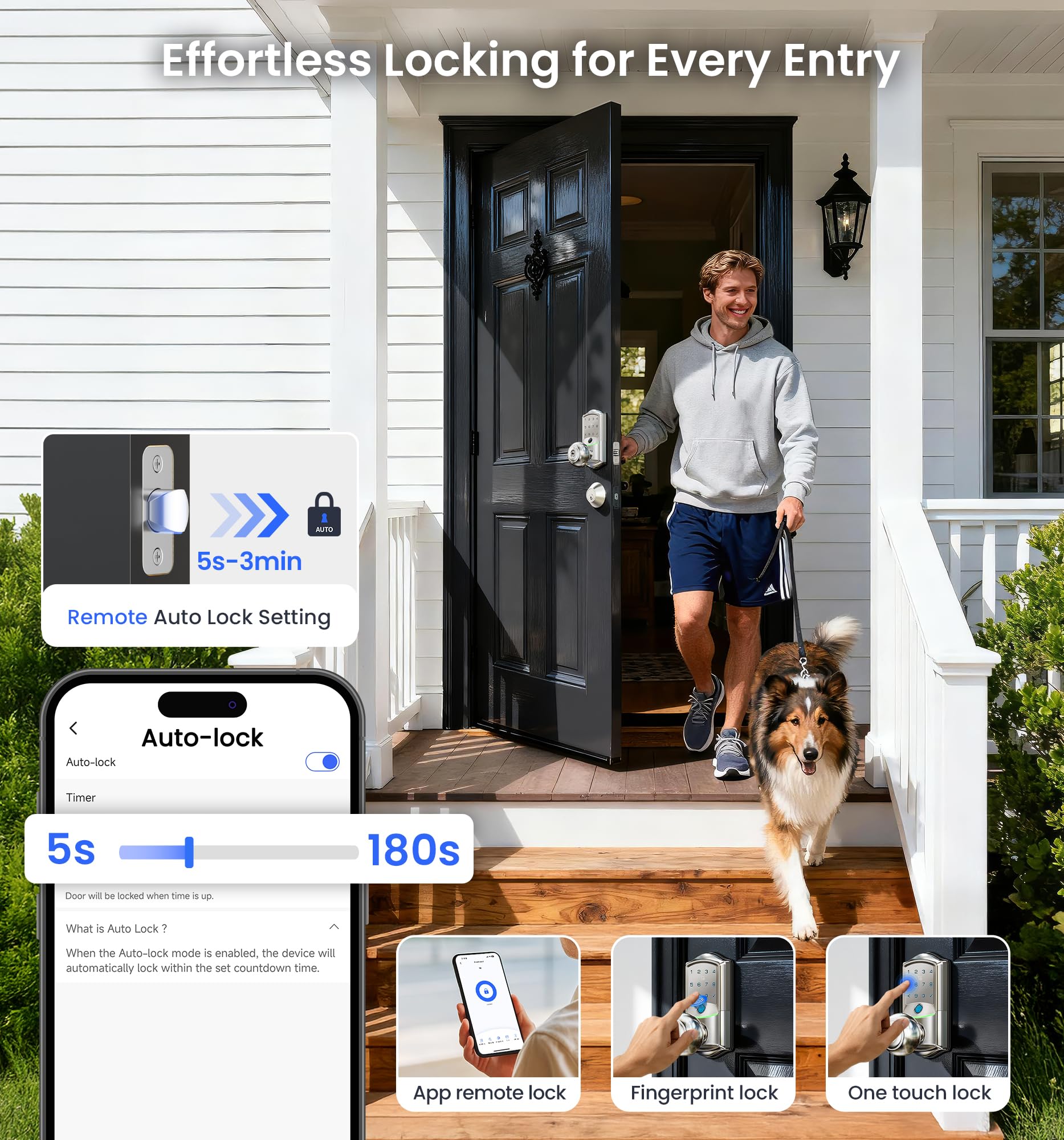 Veise VE028 IP65 weatherproof design for exterior doors.