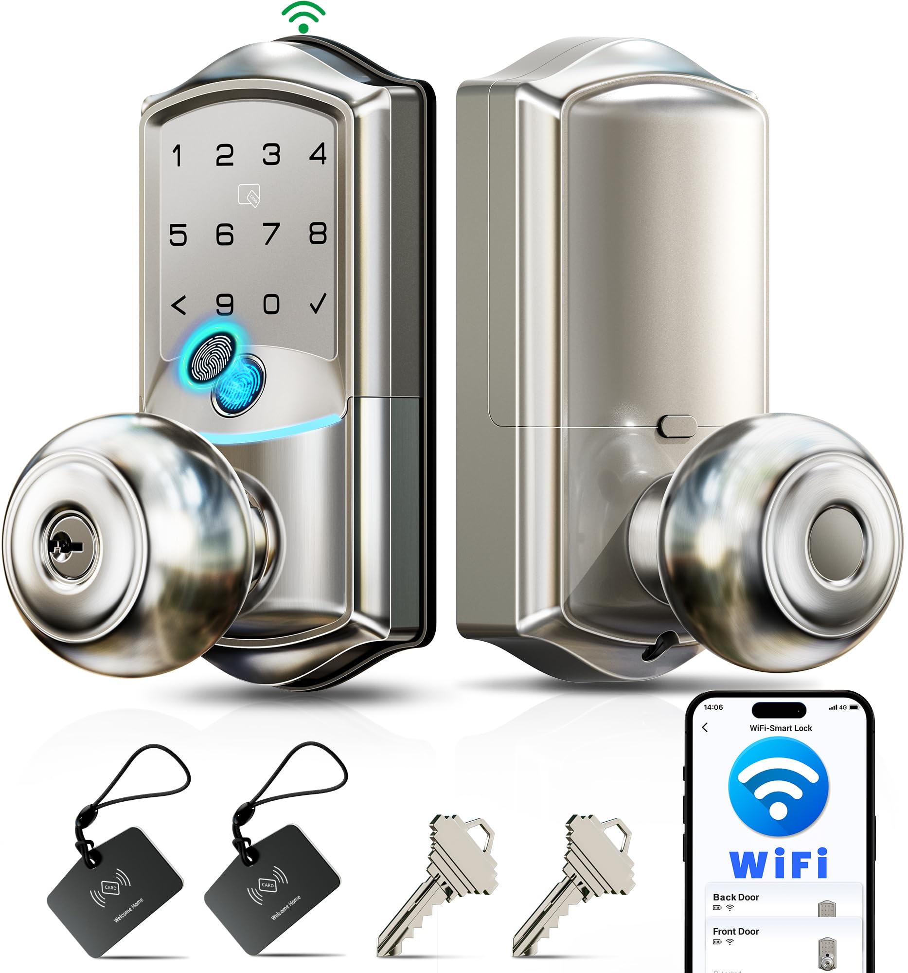 Veise VE028 smart lock knob setup for quick door installation.