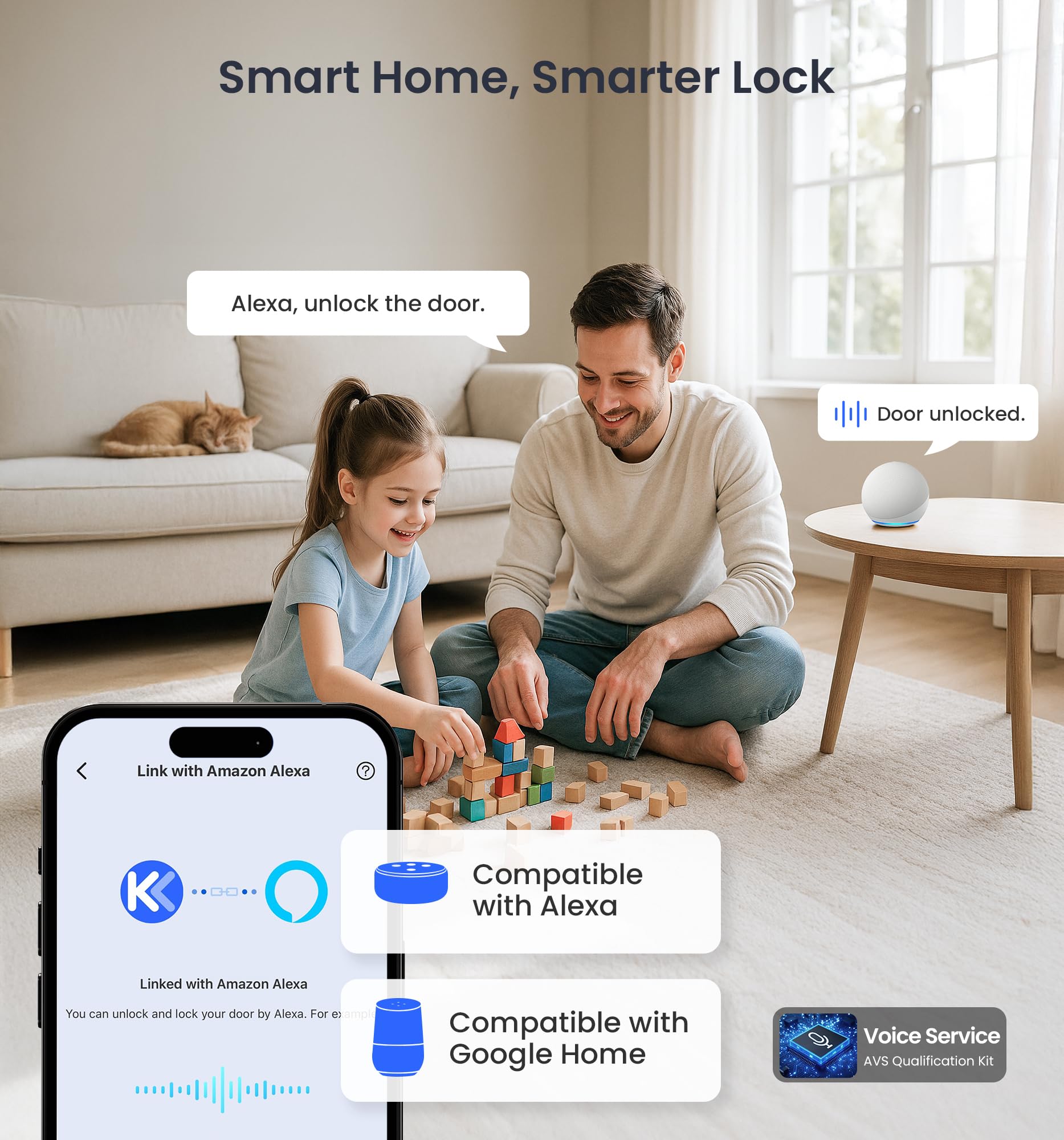 Veise VE029 IC card and PIN options simplify family access.