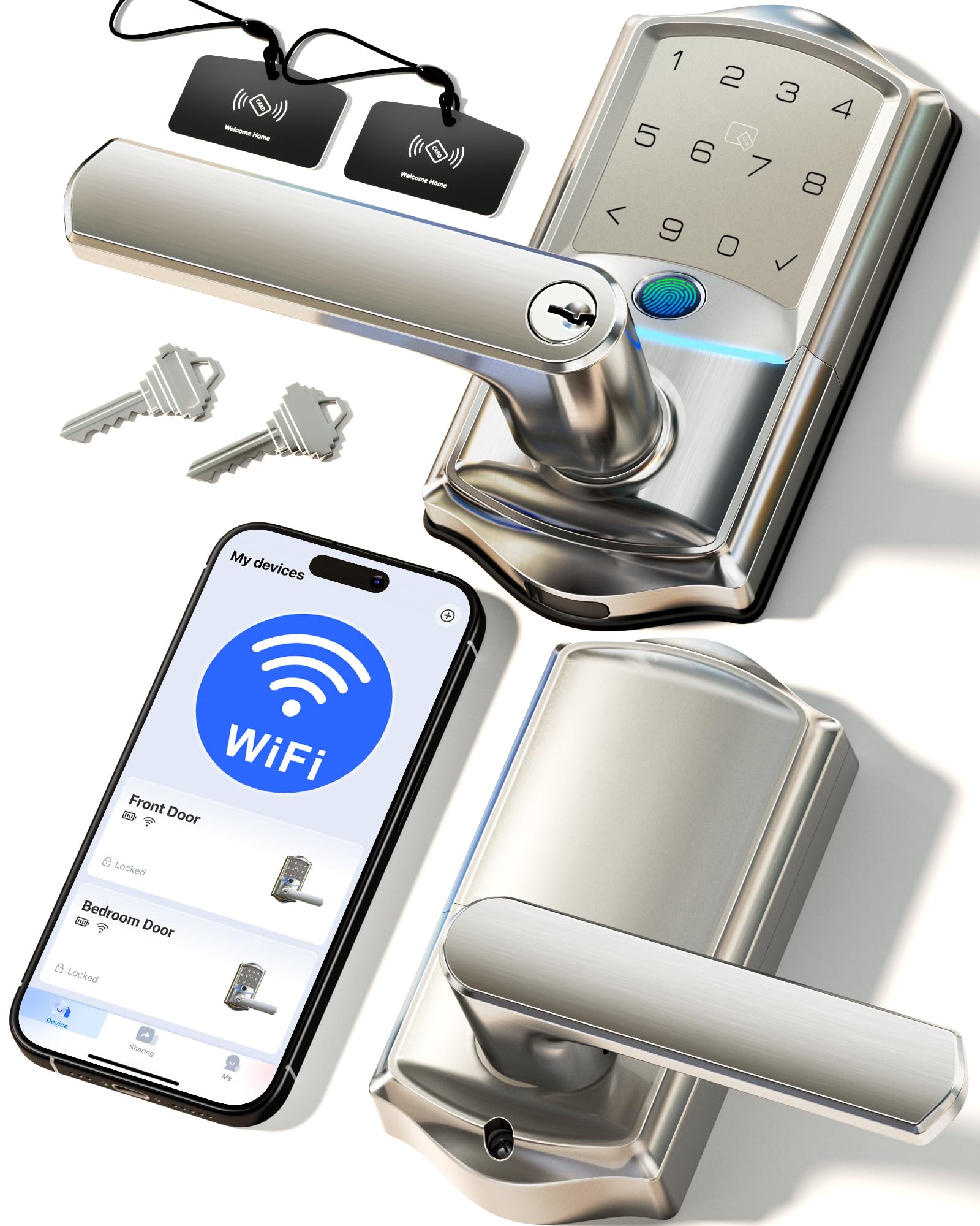 Veise VE029 lock at front door enables secure entry.