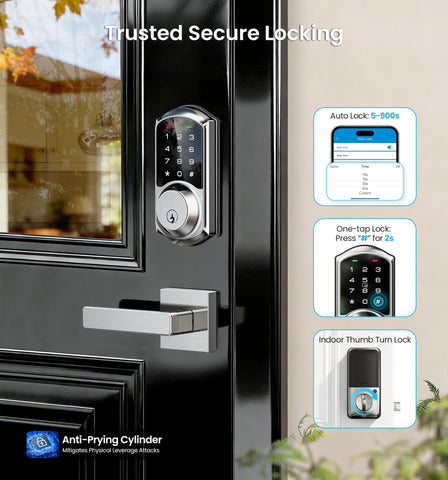 Veise VE06-L keyless entry pad for convenient access.