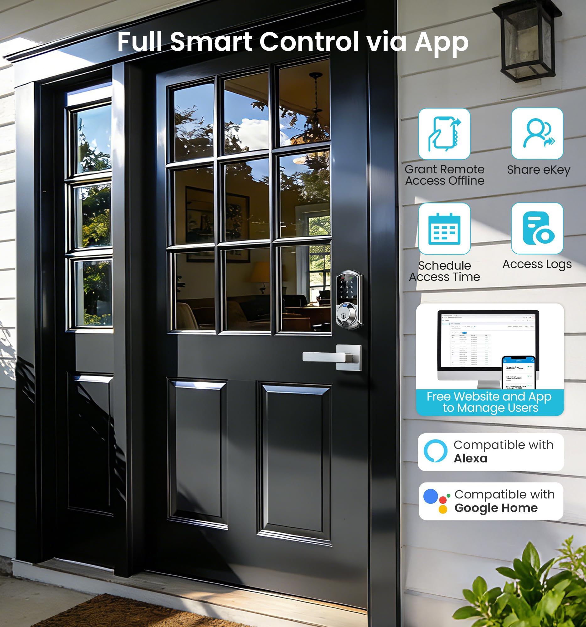 Veise VE07-L app and web portal control for remote access management.