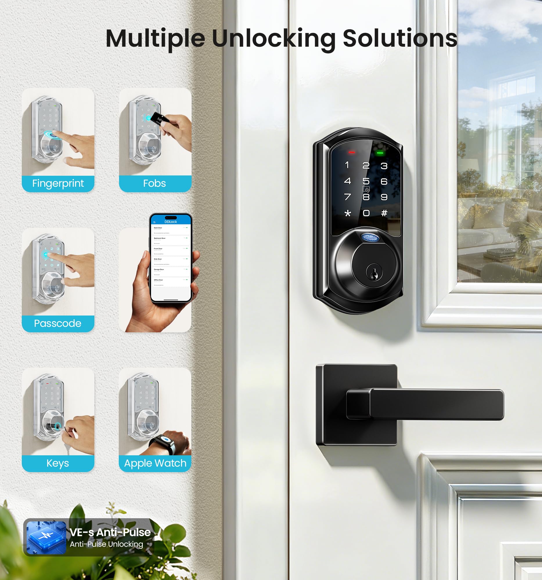 Veise VE07-L fingerprint sensor close-up highlighting quick biometric recognition