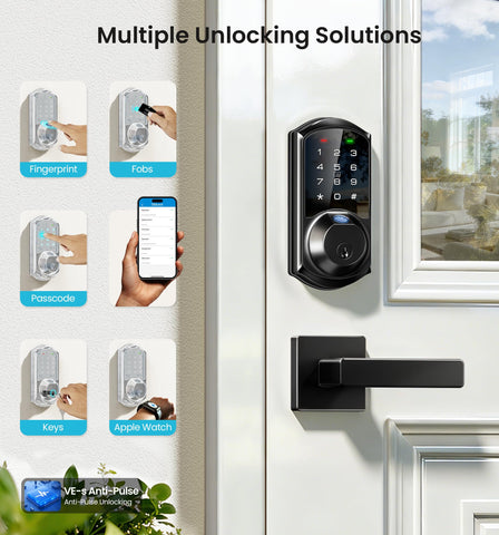 Veise VE07-L fingerprint sensor close-up highlighting quick biometric recognition
