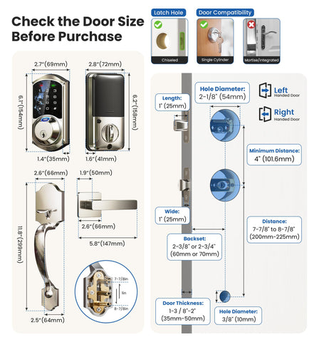 Veise VE07-H quick install on most US doors