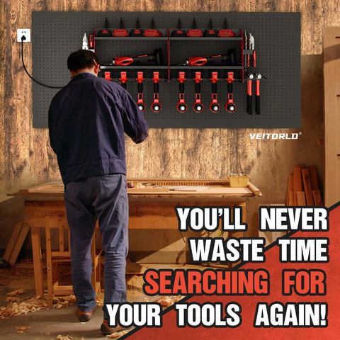 Veitorld compact red design shown in a garage setting