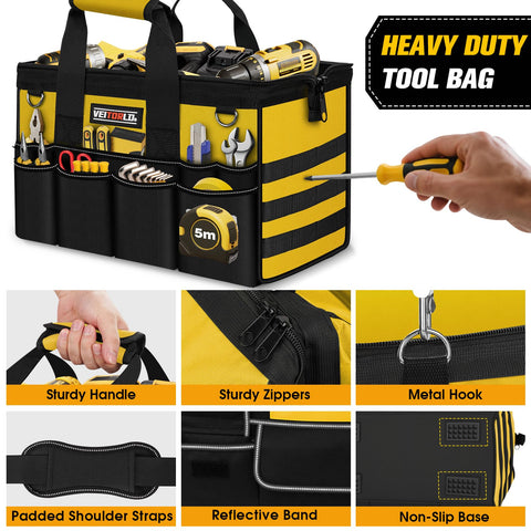 Veitorld heavy-duty stitching ensures durability in tough work environments.