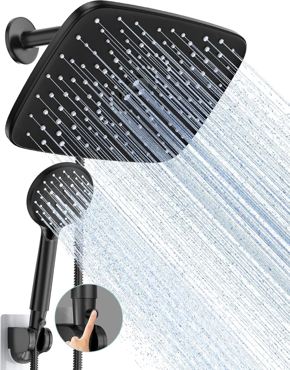 Veken 11.8-inch rain shower head delivering wide coverage for a spa-like shower