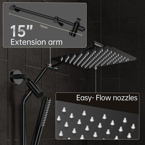 Veken 15-inch extension arm provides flexible reach and angle.