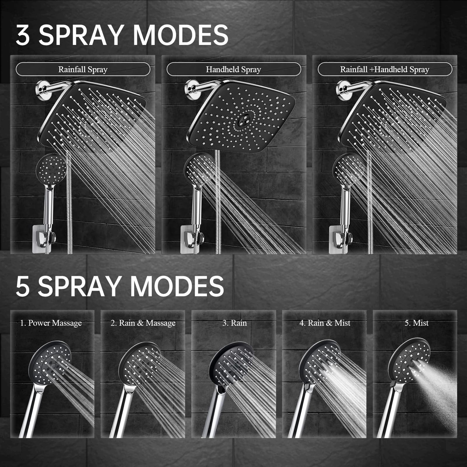 Veken anti clog nozzles maintain strong water flow and easy cleaning